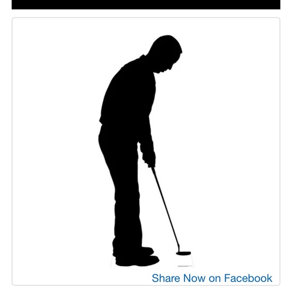 GOLFER SILHOUETTE CARDBOARD CUTOUTFREE SHIP!!